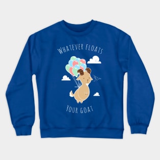 Floaty Goat. Crewneck Sweatshirt